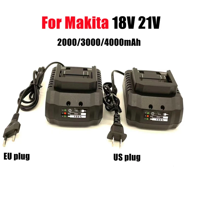 Hot Battery Charger Replacement For Makita Model 18v 21v Li-ion Bl1415 Bl1420 Bl1815 Bl1830 Bl1840 Bl1860 Electric Drill Grinder - - AliExpress