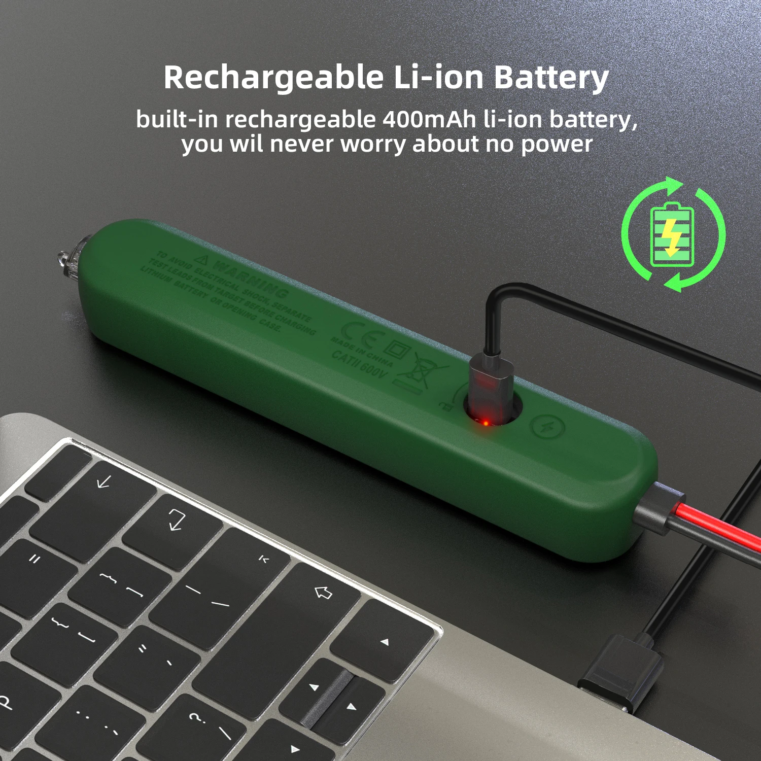 BSIDE USB Charge AC DC Smart Voltage Tester Auto Range Multimeter Digital T-RMS Resistance Diode Hz NCV Live Continuity Meter S5 image 4