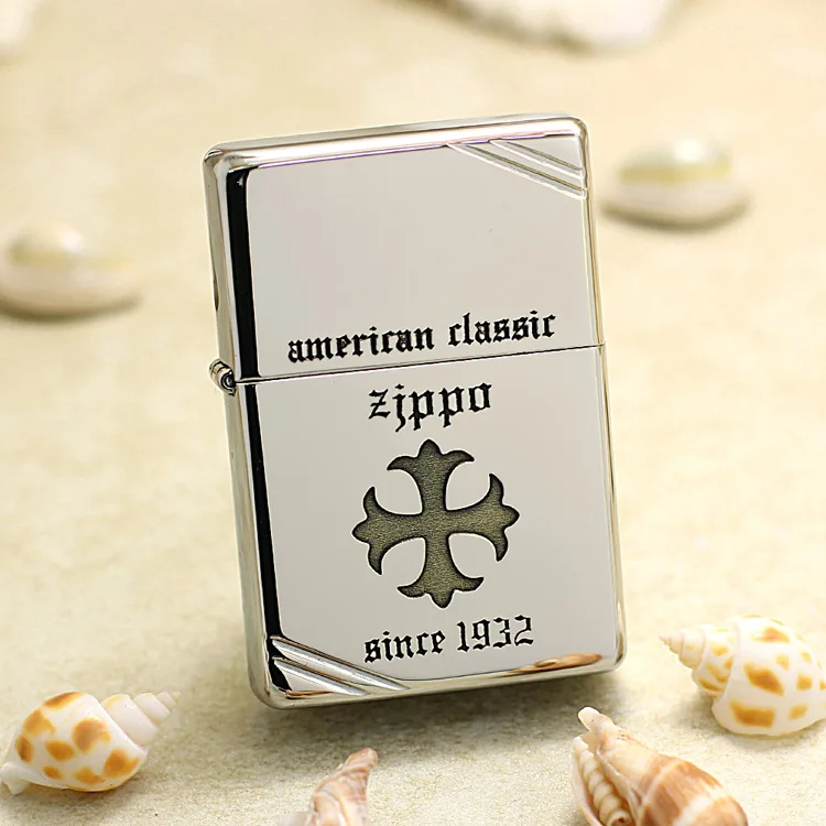 Genuine Zippo Fine Carving Chrome Hearts oil lighter copper