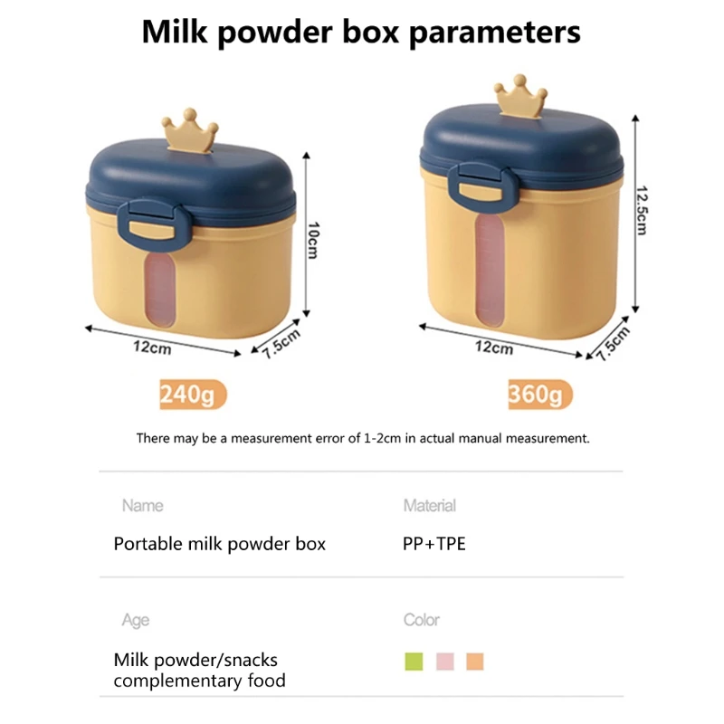 Convenient Baby Milk Powder Container Box with Spoon Airtight Food Snack Storage Infant Food Grade for Kids Boys Girls milk powder storage box