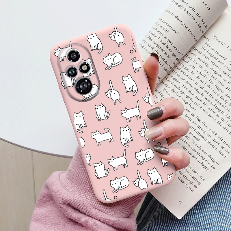 Floral Cartoon Cat Soft Silicone Phone Case - Stylish Protective Cover