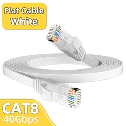 High - Speed Flat Cat6 Ethernet Cable - Versatile Lengths for Seamless Connectivity (Cat6 Cable - White)