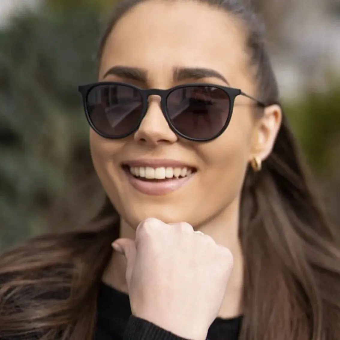 Fashion sunglasses women men metal round cat eye eyewear leisure shopping luxury for party travel