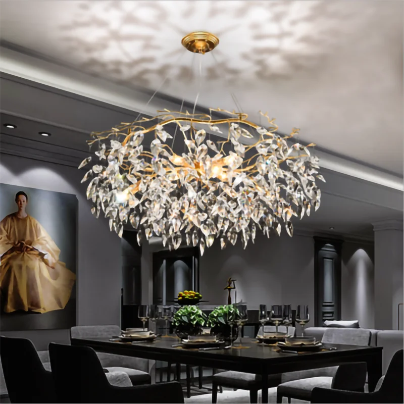  LED Chandeliers, Living Room Crystal Chandelier Luxury