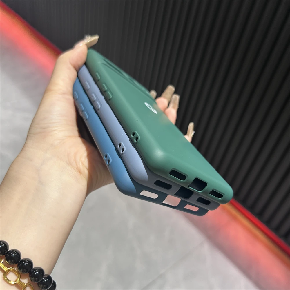 Solid Color Silicone Soft Case - Shockproof Bumper Shell