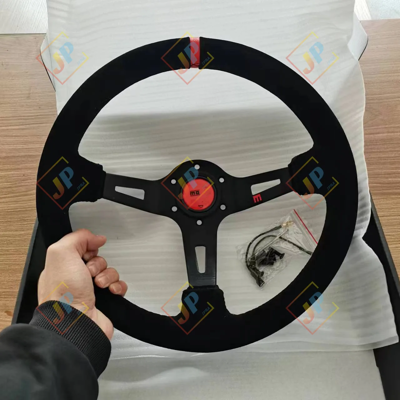 

13Inch Suede Racing Steering Wheel Car Drift For Deep Dish 320MM