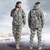 Winter Men TAD Tactical Suits Army Waterproof Fleece Coats+Pants Camouflage Soft Shell Training Uniform Casual  Hooded Jackets 2