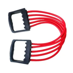 Enhanced Full Body Workout Set with Resistance Bands for Strength Training and Pilates (Red)