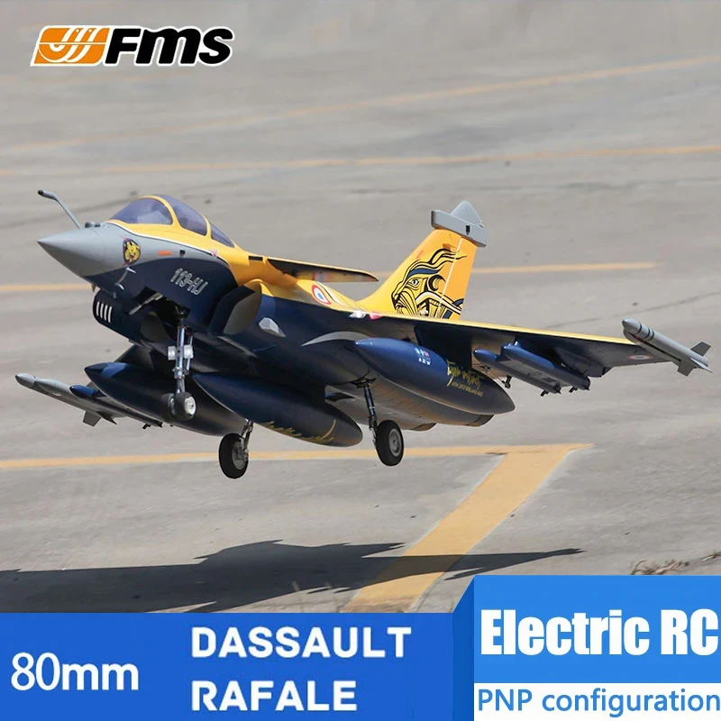 

FMS RC Airplane 80mm Ducted Fan EDF Jet 974mm Rafale Dassaul 6CH with Flaps Retracts PNP Hobby Model Plane Aircraft Avion EPO