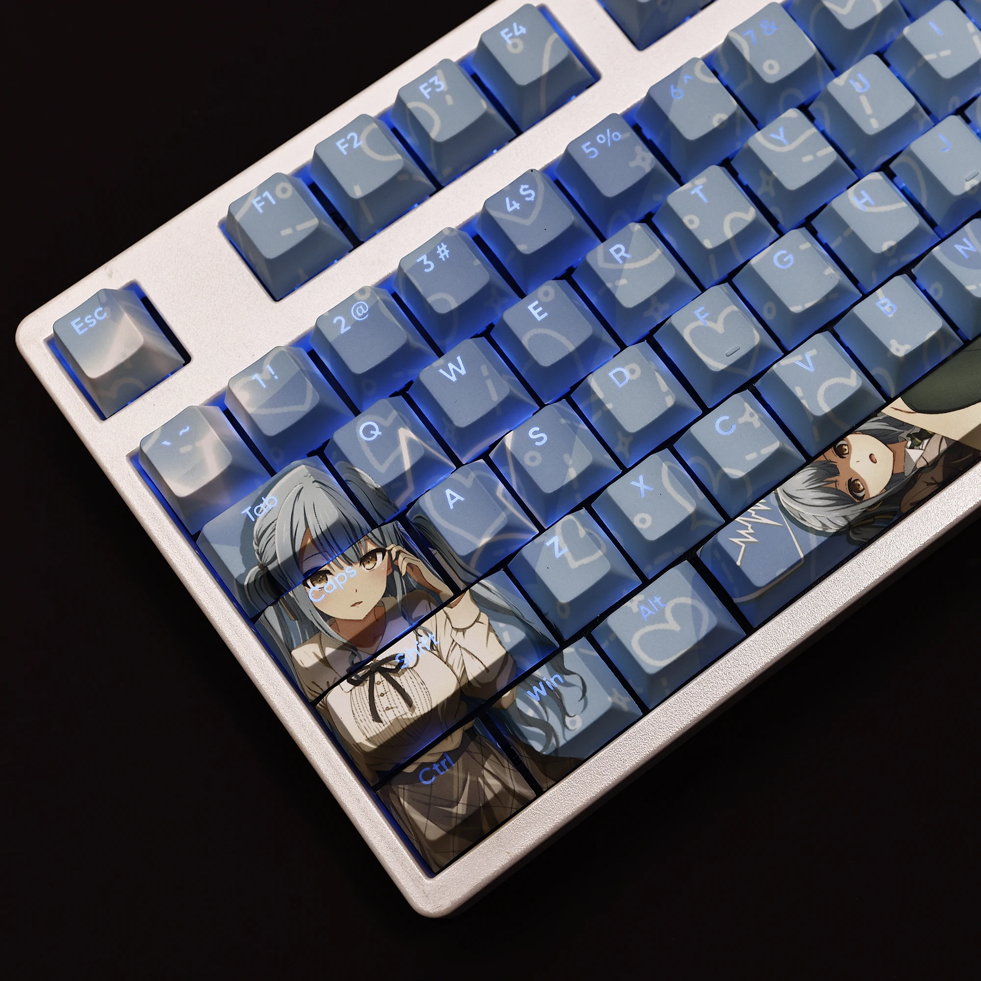 108keys/set togawa sakiko bang! sen mygo PBT poškrabané anime hra krása děvče šifrovací klíč čepice třešeň výšku pro DIY mechanická keyboards