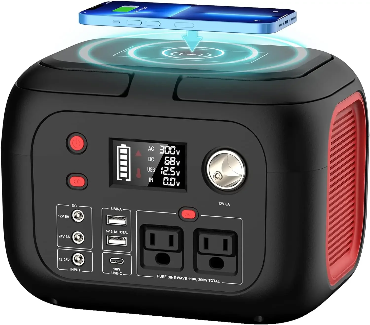 Black Red 300W