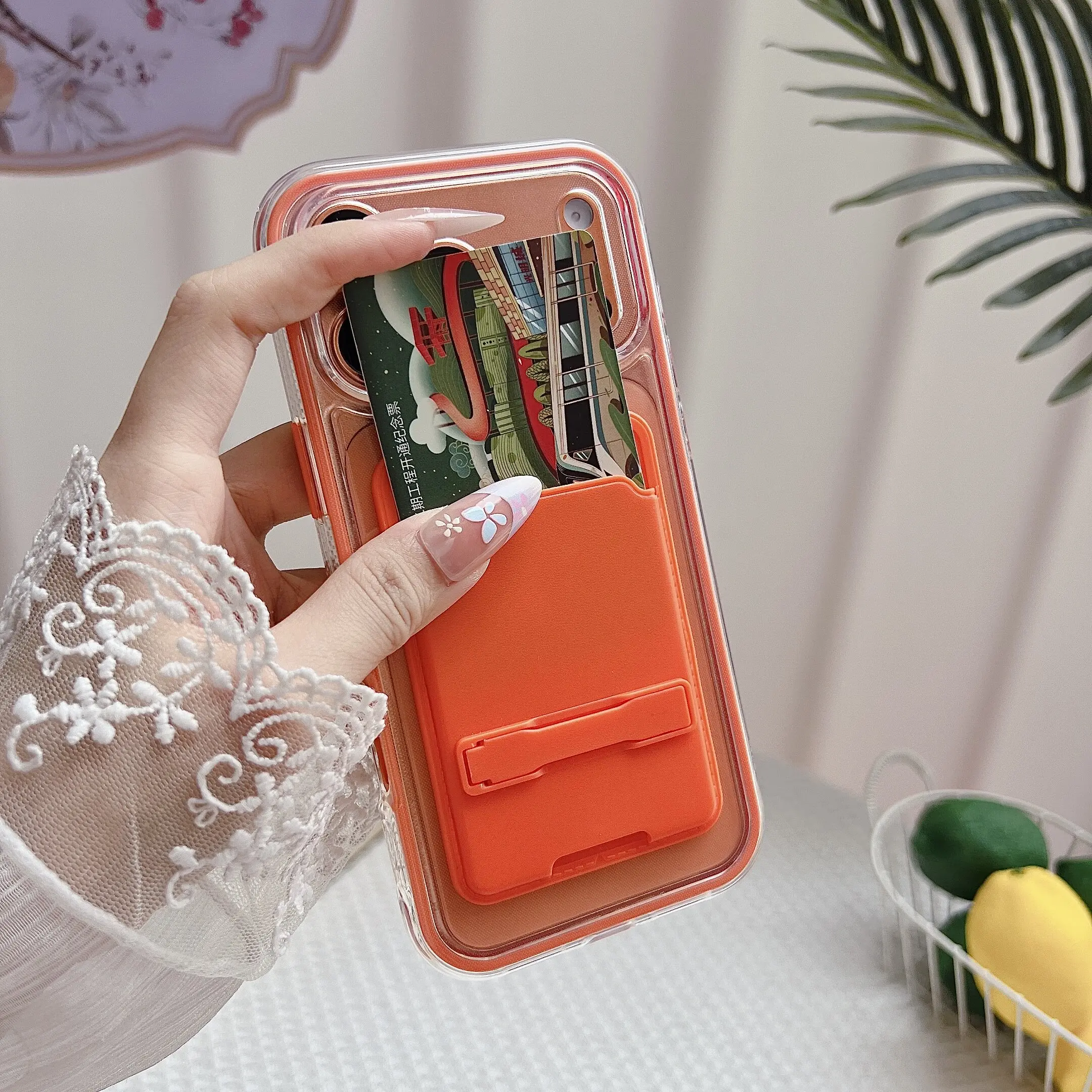 Vibrant Dual-Function Wallet Phone Case with Card Slot & Anti-Slip Grip