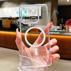 Sleek Transparent Magnetic Acrylic Case with Wireless Charging & Shockproof Protection - Mi 13 Ultra (CR)