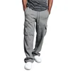 Men's  Cargo Pants Loose Drawstring Sweatpants with Pockets Sports Straight Trousers Jogging Long Pants Hip Hop Streetwear 6