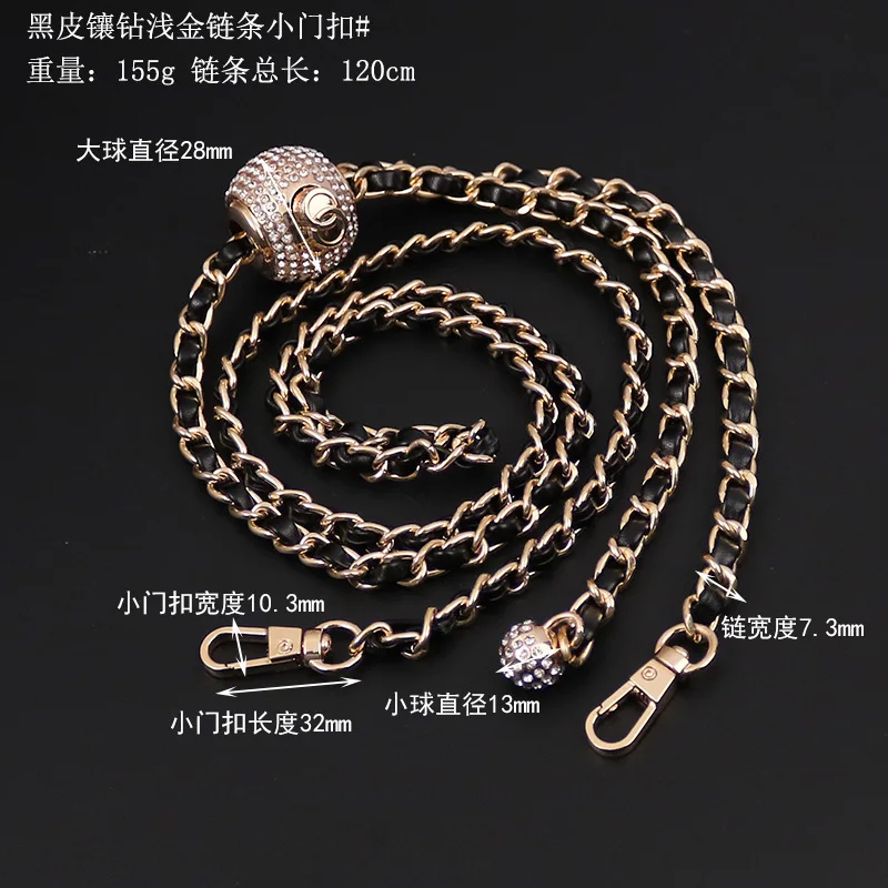 Golden Bag Chain Accessories Metal Extension Chains Underarm Crossbody  Shoulder Belt Replacement Bags Strap For Women's Bag - AliExpress