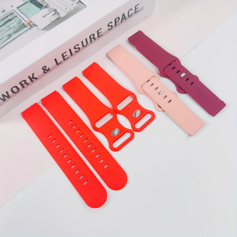 Enhanced Silicone Quick-Release Watch Band - Soft, Comfortable, and Breathable Adjustable Strap