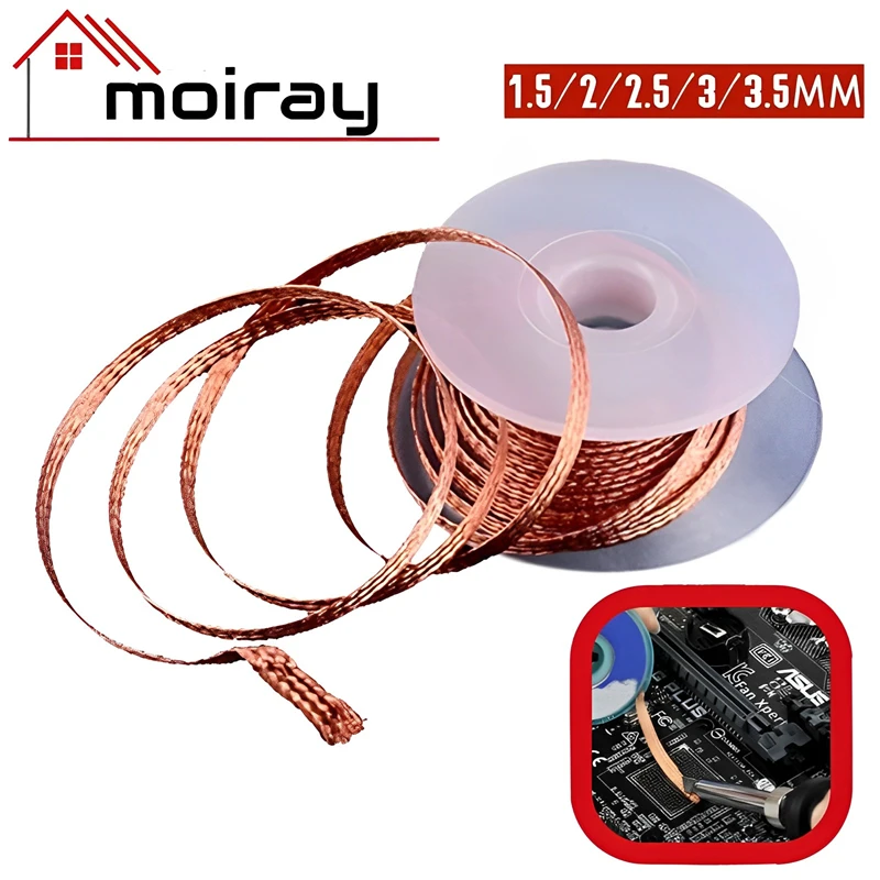 1.5/2/2.5/3/3.5MM Desoldering Braid Tape Copper Solder Wire Soldering