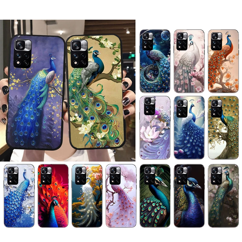 Custodia Per Telefono Pavone Per Xiaomi Redmi Note 13 12 Pro 11S 11 10 Pro 10S Note 12R 12S 12 Pro Redmi 10 12