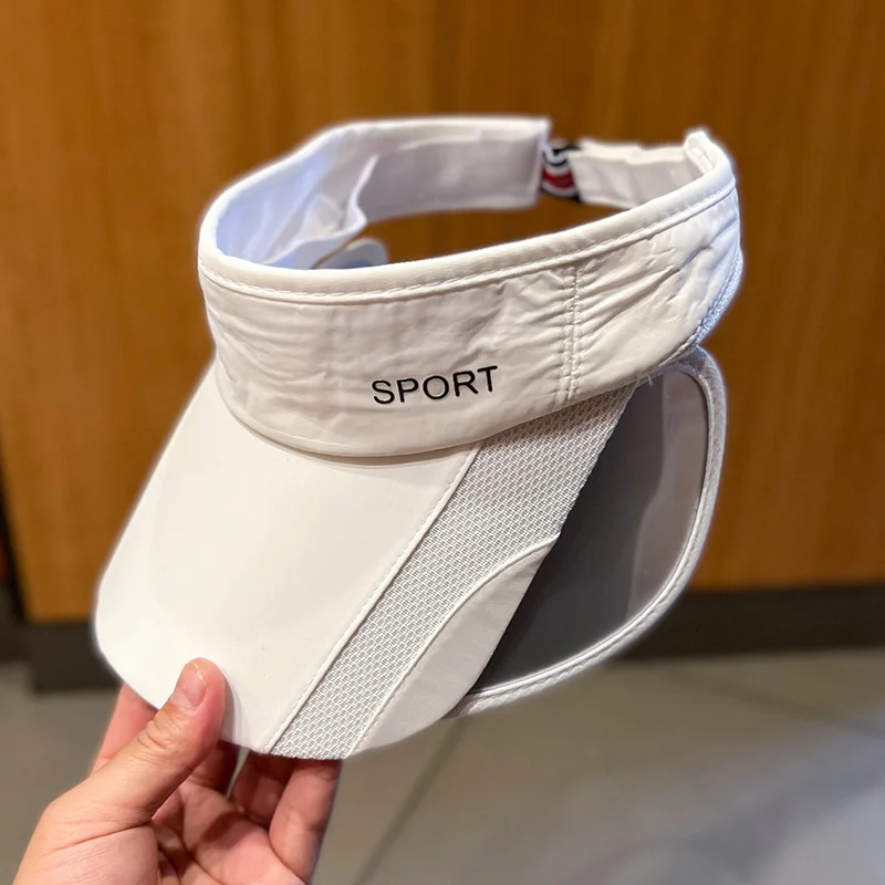 

Summer Sports Running Sweat Absorption Quick Dry Empty Top Hat Men and Women's New Telescopic Plate UV Proof Sun Beach Visor Cap