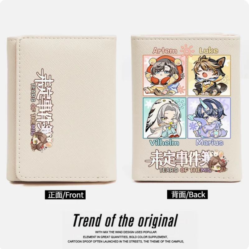 

Anime Tears of Themis Luke Artem Vilhelm Hasp Wallet Women Fold Bag Multi Card Coin Pocket Holder Fashion Wallet Gift