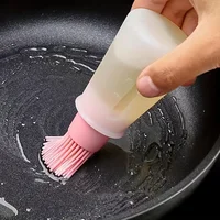 Distributeur d'huile de barbecue en Silicone avec brosse, ensemble de brosses de qualité alimentaire résistantes aux hautes températures pour la cuisine en plein air, pâtisserie, 1/3 pièces 4
