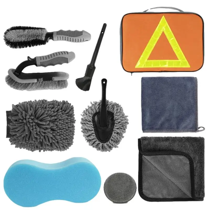 

Detailing Brush Set Car Cleaning Brush Motorcycle Trucks All Car Parts Cleaning Tools 10pcs Kitchen Tire Offices Home Use