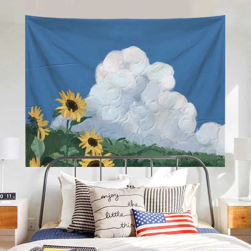 Tapestry Decor Ashou Oil Painting Scenery Tapestry Dorm Room Decoration Aesthetic Tapestry Wall Decor Wall Hanging Decoration