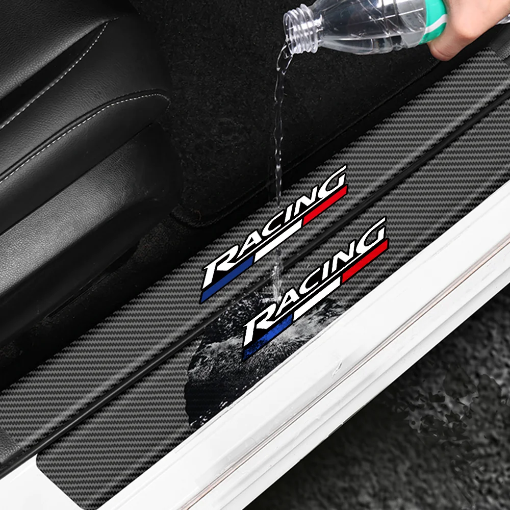 Racing Carbon Faser Auto Tür Schwelle Aufkleber Kofferraum Stoßstange Schutz Streifen Für Citroen C5X C6 DS C3-XR C4L C4 C1 C5 C6 VTS – Detail 6