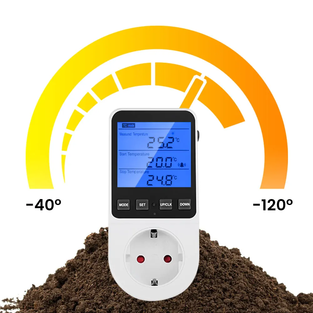 Timer Socket Thermostat Multi-Function Temperature Controller Outlet With Timer Switch Sensor Probe Heating Cool Tool thermostatic valve controller smart thermostat smart thermostat socket temperature controller