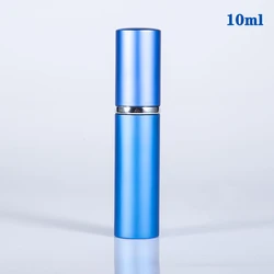 Compact Glass & Aluminum Refillable Perfume Spray Bottle (10ml  blue)