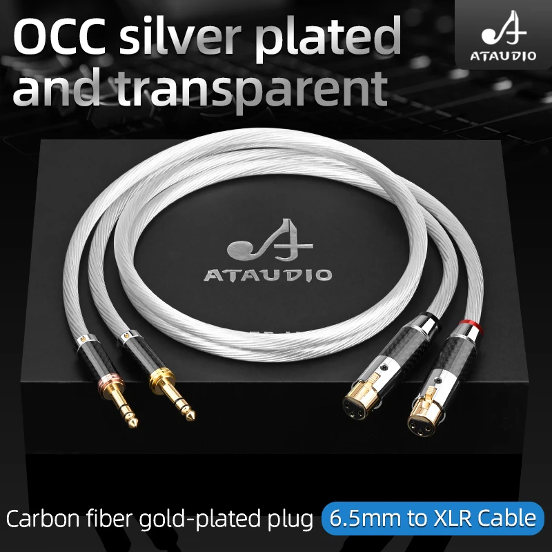 Ataudio-cabo de Áudio Masculino para Feminino 65 mm Trs para Xlr 635 Mixer Jack Amplificador de Potência Cabo de Equilíbrio de Som Hifi Xlr Audio Connector - Image 2