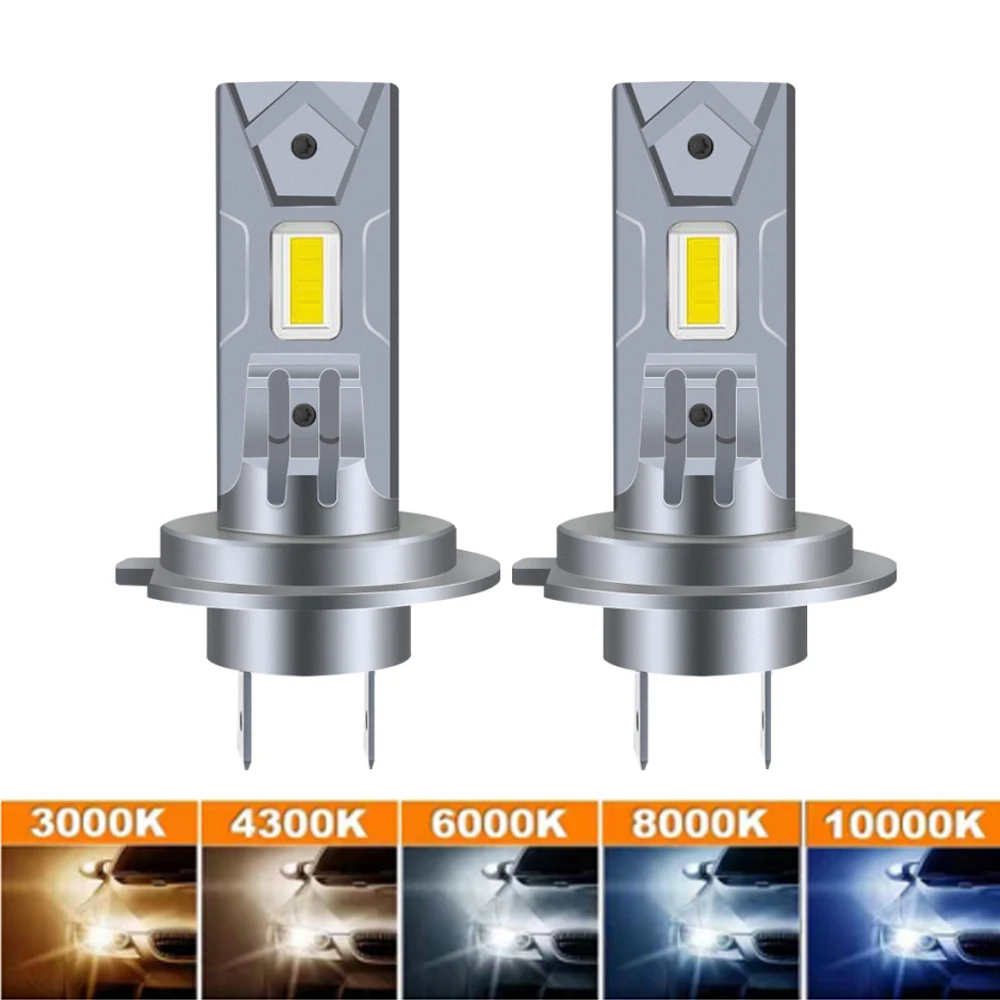 

Лампы для автомобильных фар головного света, цоколь H7, Размер 1:1, мини-турбо, 3570 CSP, беспроводные лампы для автомобиля, 6500K, белые, 12 В, 24 В, противотуманные