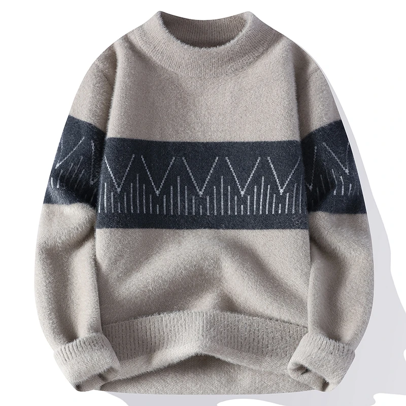 

New Trend Sweater Men's Pullover O-neck Slim Fitting Pullover Sweater Warm Winter Korean Casual Men's Clothing