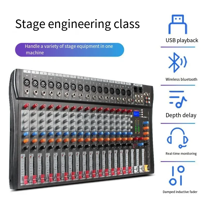 Dj Controller Mixer Audio mixing meter Card Professional Pc Digital Console Interface Console Professional Equipment 16 channels