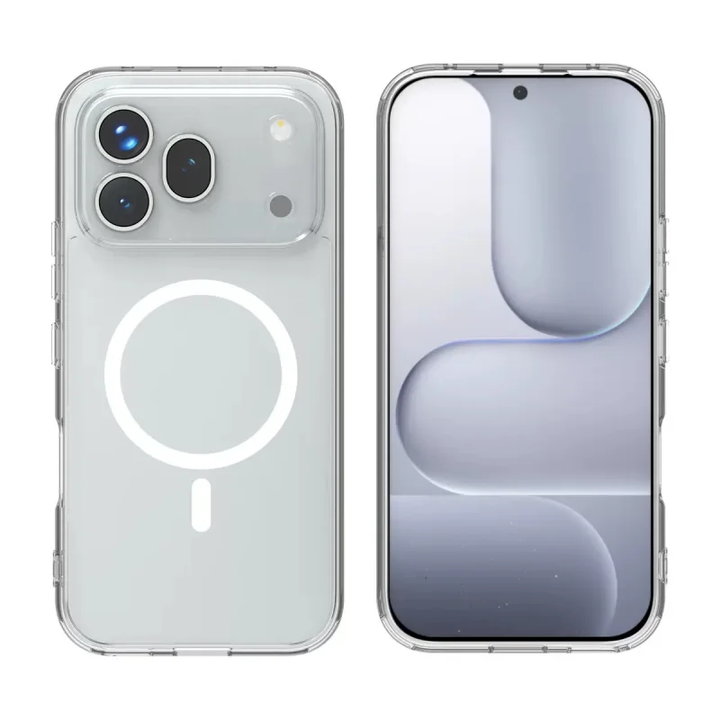 Magnetic Matte Transparent Acrylic Phone Case - Lightweight Shockproof Bumper