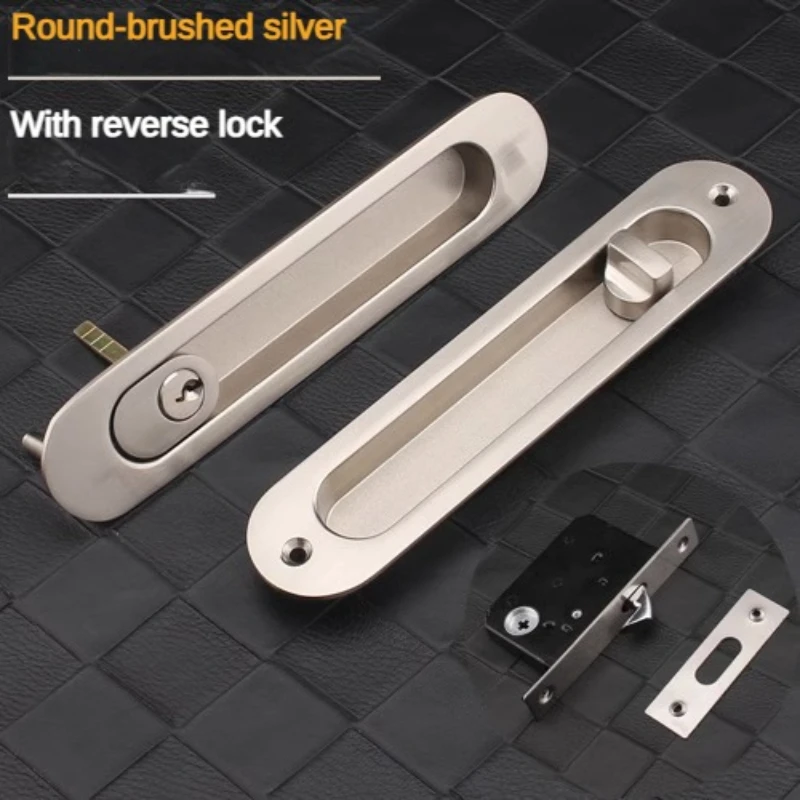 Sliding Door Sliding Door Lock Safety Lock Barn Cabinet Embedded Hardware Suit Wood Handle Interior Furniturelock