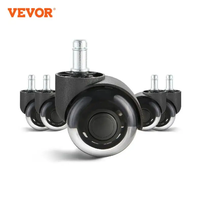 Sewroro Set 4 Ruote Girevoli Con Freno Per Sedie Da Computer E Fioriere - Ricambio Universale Per Mobili Ufficio E Vasi, Resistenti E Versatili
