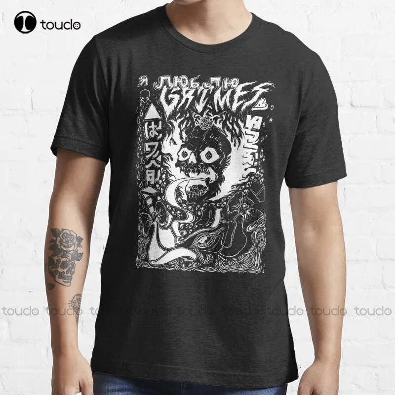 

New Grimes Visions Inverted Occult T-Shirt Anime T Shirts S-5Xl Cotton Tee Shirt work shirts for men Unisex