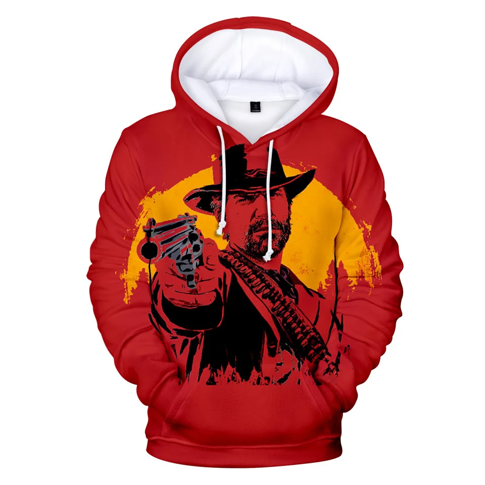 thumbnail image 1 of Sudadera con capucha del popular juego Red Dead Redemption 2 con estampado 3D, ropa de calle para hombre, sudadera con capucha unisex de talla grande a la moda para niños, 1 of 5