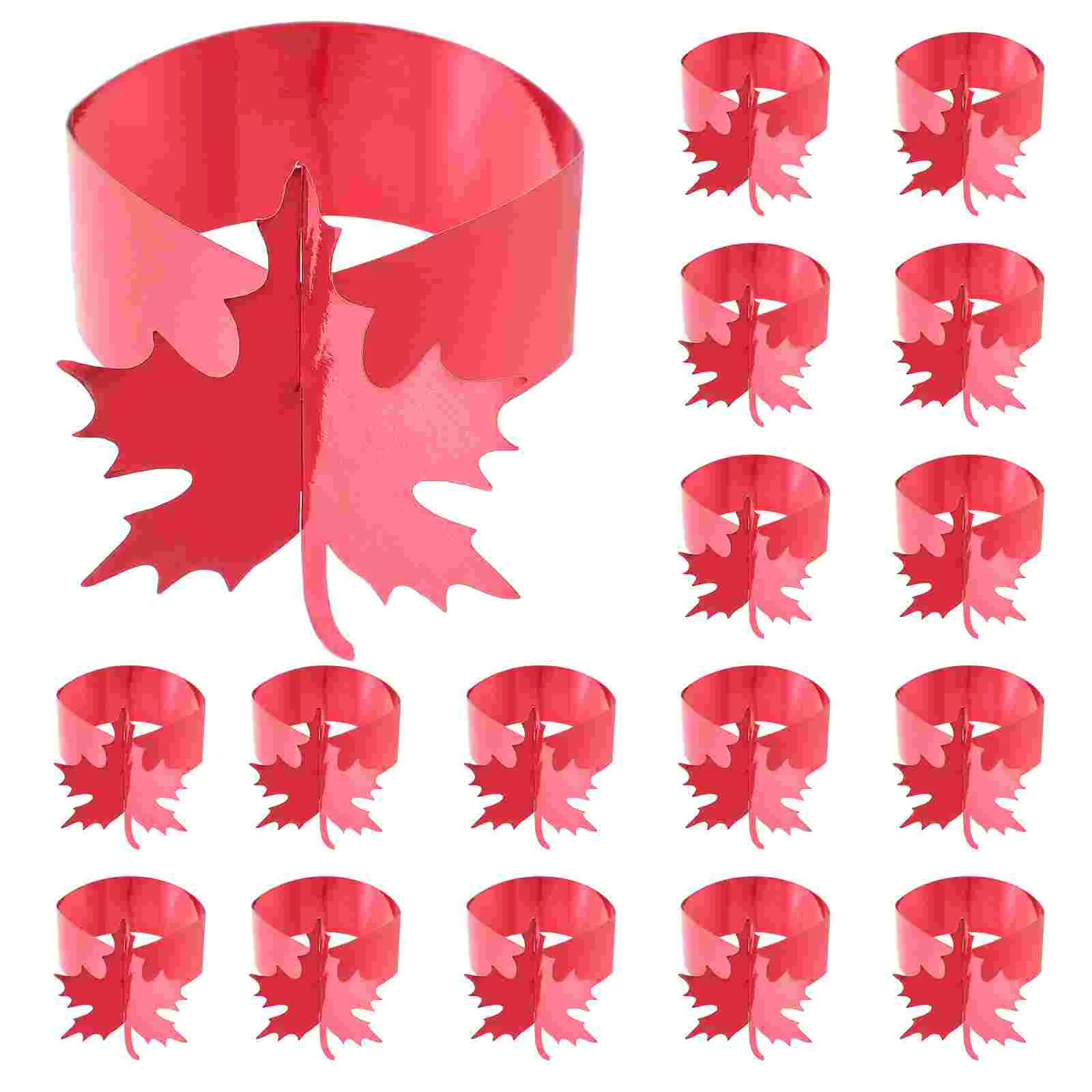 

50 Pcs Maple Leaf Napkin Rings Banquet Holder Leaves Christmas Dinner Napkins Other Wedding Supplies Thanksgiving Paper Decor