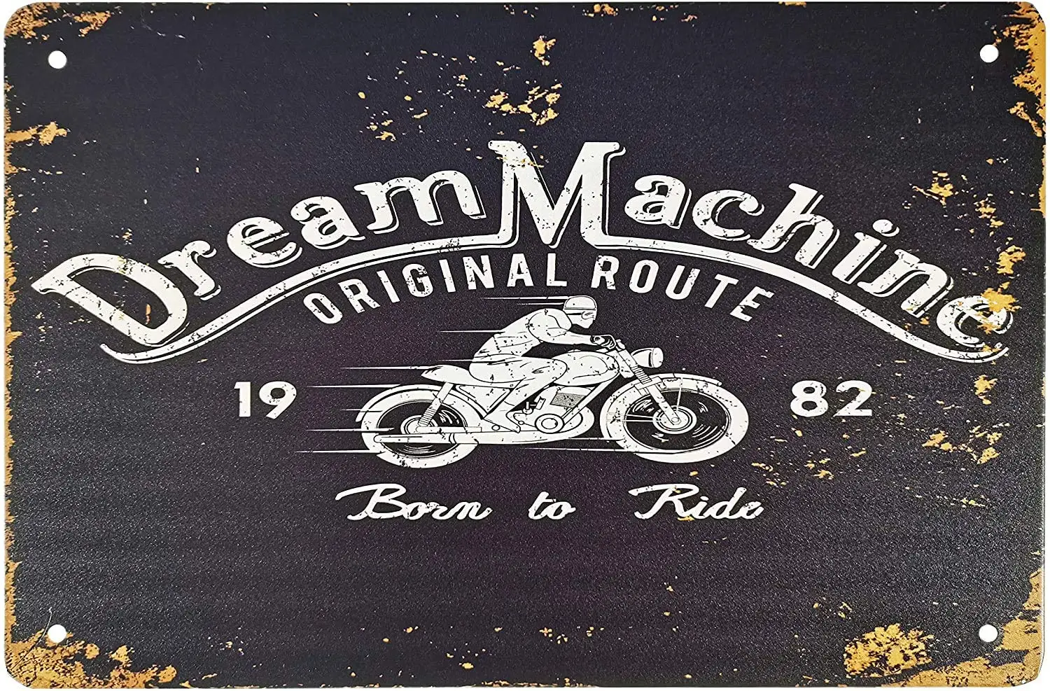 

Dream Machine Motorcycle Tin Sign Vintage Metal Pub Club Cafe Bar Home Wall Art Decoration Poster Retro -Metal Tin Signs, Home K