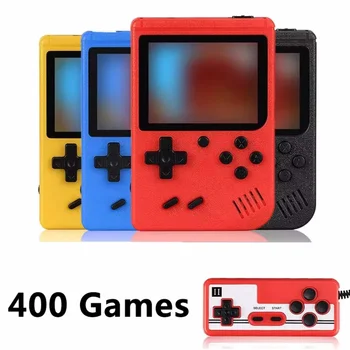 Portatile Built-in 400 Giochi FC Custodia per console di gioco portatile retrò a 8 bit Schermo LCD da 3.0 pollici Lettore per videogiochi Regalo di Capodanno per bambini