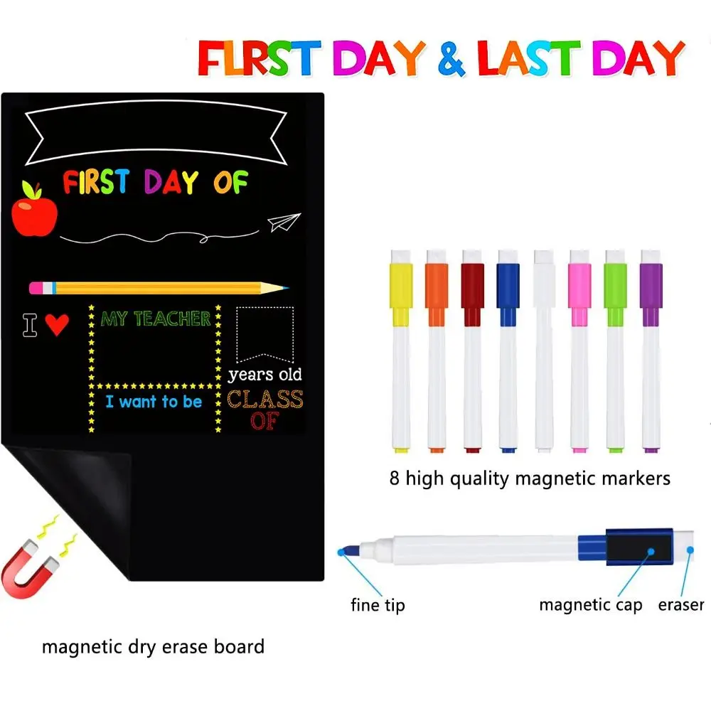 PET Blackboard Stickers Schedule Magnetic Magnetic Drawing Board Black Removable Kindergarten Photo Props