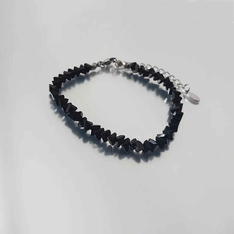 Transparent Crystal Irregular Beaded Bracelet Women‘s