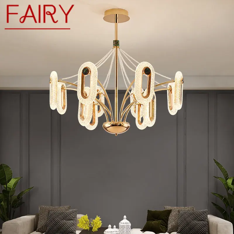 

FAIRY Nordic Chandelier Lamp LED Fixtures Modern Creative Rings Pendant Lights for Home Living Dining Room Decor
