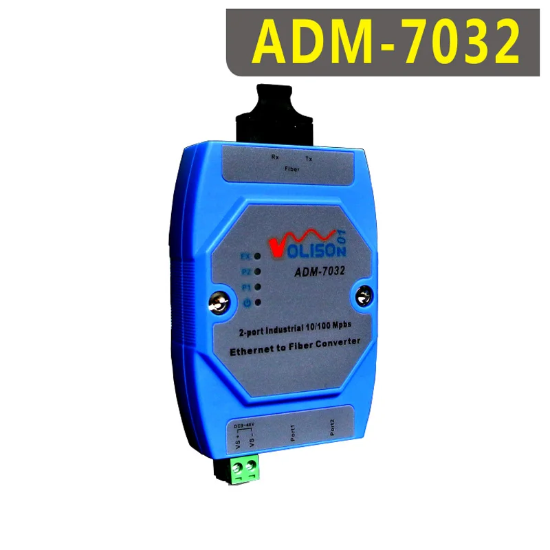 ADM-7032 SC SC1 FC Industrial 1 Optical 2  Optical Fiber Transceiver Photoelectric Converter Guide Rail