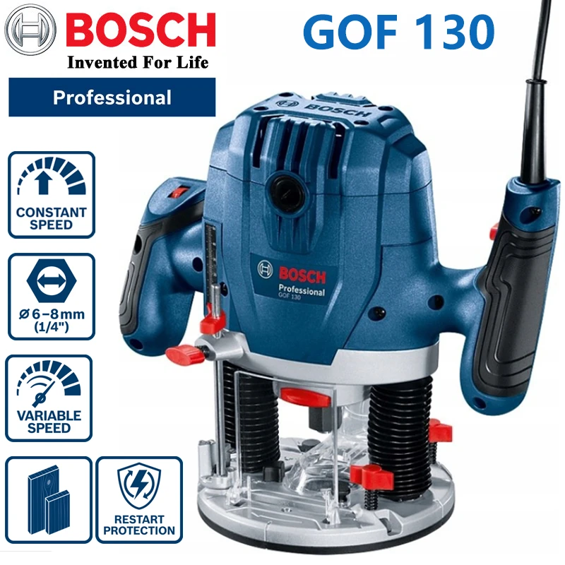 Bosch Professional GOF 130 Plunge Router 1300W Woodworking Electric Trimmer  Wood Milling Slotting Trimming Engraving Machine| | - AliExpress