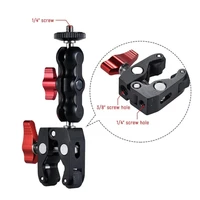 Super Clamp Camera Clamp Mount Monitor 360° Ballhead Magic Arm Double Ball Head Adapter for DSLR Camera/Gopro/LED Lights/phone - Image 2