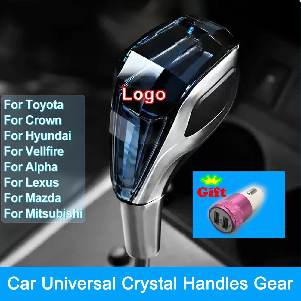 

Crystal Handle Gear Shift Knob Gear Head With LED Car Universal For Toyota Lexus Hyundai Mitsubishi Mazda 5 Speed HONDA Alpha