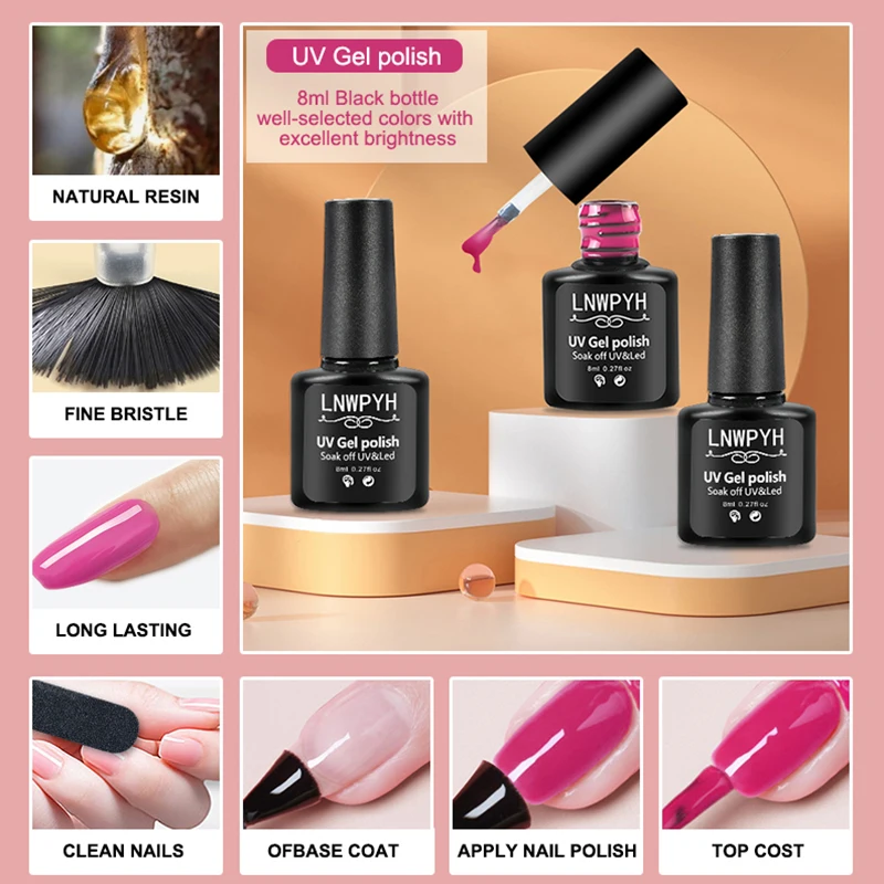 Nail Making Kit Professional Nail Gel Set With Nail stove Soak Off Nail Gel Polish Kit Base Coat And Top Coat Manicure Tools Kit 3